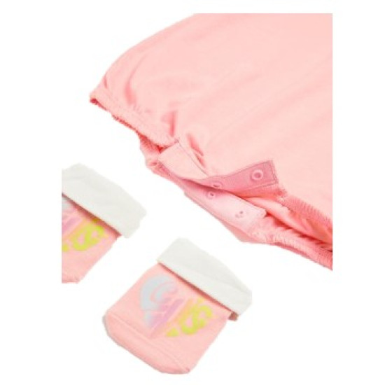Levi's heart romper and bootie set pink 