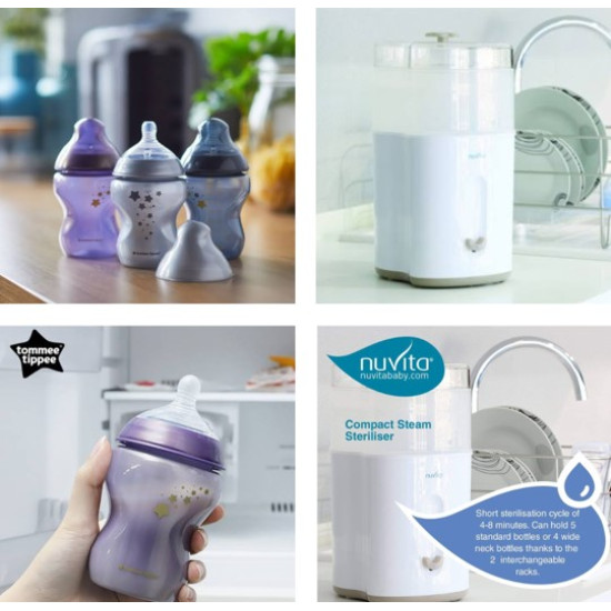 Electric Sterilizer and bottle combo set 