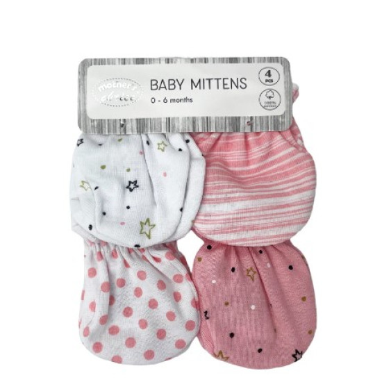 Mothers Choice 4 Pack Mittens Star