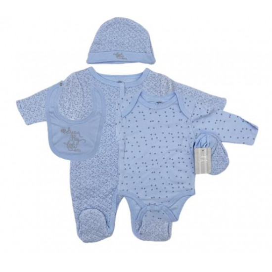 Mothers Choice Quilted Baby 5 Piece Starter Pack Dream Big Little One Blue