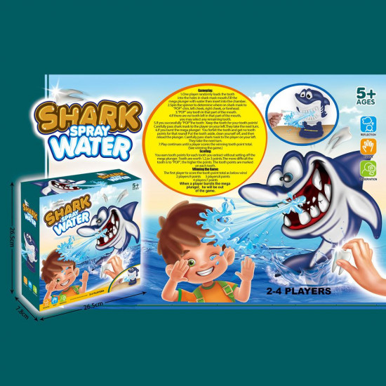 Shark Spray Water Prank Games Educational Interactive Toy Gift for Toddler